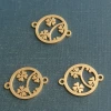 European and American golden copper bracelets, stainless steel pendants, four-leaf clovers, titanium steel DIY jewelry accessories factory direct sales details Picture